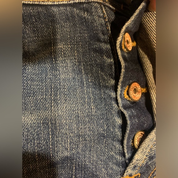 Jaggy Jeans Newman Distressed Denim Straight 5 Pocket Button Fly Regular W32 L31 - Picture 6 of 7